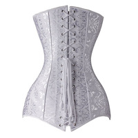 Corset long taille plus en acier à armatures, style gothique, pour femmes, couvrant les hanches, à motif floral, pour un corps long, sculptant le corps, 2025-2026