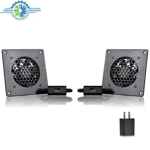 Bộ Quạt Làm Mát Điều Khiển Tốc Độ USB <span class=keywords><strong>AC</strong></span> Infinity 4 "Đôi <span class=keywords><strong>80Mm</strong></span> DC 5V Quạt Hút Tủ Rạp Hát Tại Nhà Kèm Bộ Chuyển Đổi - Product Image 1