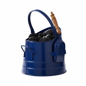 Round Shape Gold Finishes Metal Coal Bucket Latest Decorative Best Quality Sustainable Coal Bucket Coal Ash Bucket - Product Image 2