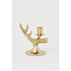 Bougeoir en métal pour la décoration de la maison porte-bougie pour l'éclairage et le jeu porte-bougie décoratif élégant finition antique - Product Image 6