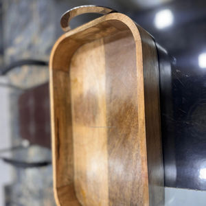 Bandejas de Madera de Ratán Redondas para Servir Comida, Café, Té, Pan, Picnic, Ecológicas, Pulimentadas y Personalizadas, al por Mayor - Product Image 1