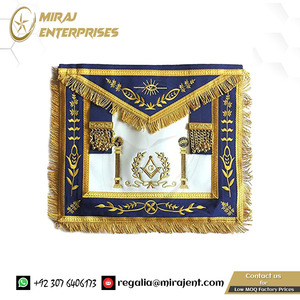 Personalizado AZUL MARINO CON PILARES-MASTER MASON BLUE LODGE DELANTAL Masonic Master Mason Delantal Proveedor - Product Image 2