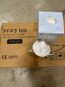 Masques faciaux en coton certifiés FFP3 NR, catégorie III, EPI, certifiés CE, sans valve, jetables et réutilisables, anti-poussière - Product Image 4