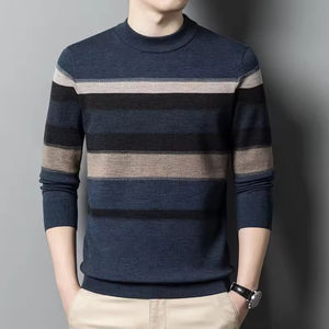 Suéter Personalizado al por Mayor 100% Lana con Logotipo Frontal para Hombre, Cuello Redondo, Transpirable, de Secado Rápido y Antiencogimiento - Product Image 4