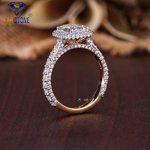 3.084 TDW Emerald Cut Diamond white Gold <b>Ring</b> by Lab-Stone/ <b>Ring</b> With a Touch of Glamour / EF-VS Color - Product Image 5