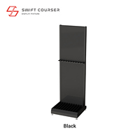 Meilleure vente : Support de présentation autoportant pour bâtons de hockey sur glace Swift Courser IH-1523B, en métal noir thermolaqué, avec logo personnalisé