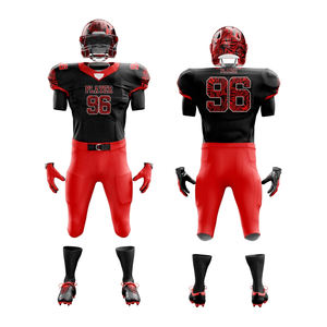 Vente en gros, maillot et pantalon de football américain par sublimation, uniforme de football américain en polyester à séchage rapide pour hommes, ensembles d'équipe - Product Image 1