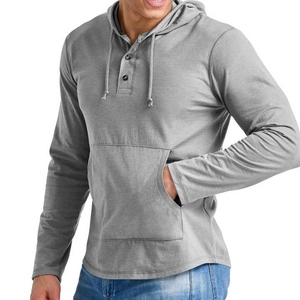 Venta al por mayor de calidad superior sólido pulóver sudaderas con capucha para los hombres 100% algodón sublimación personalizada OEM/ODM Hip Hop Streetwear Casual cálido - Product Image 3