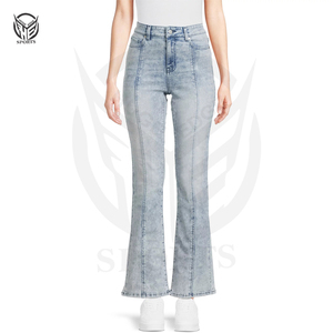 Pantalones Vaqueros de Mezclilla 100% Algodón para Mujer, Talla Personalizada, Cintura Alta, Logotipo Personalizado, el Mejor Diseño de Jeans para Mujer. - Product Image 3