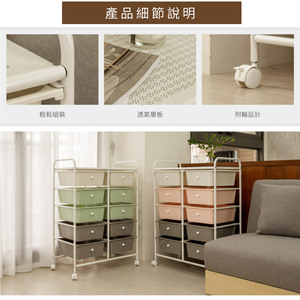 Home <b>Storage</b> Green Design Home <b>Storage</b> Office 10 Drawer Cart - Product Image 4