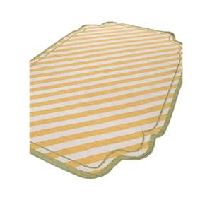 Tapis en laine tissée plate Alhambra ivoire rayé 9x12 rectangulaire pour la maison, le salon, l'entrée, le couloir Puzzle-ADWL-13199 - Product Image 2