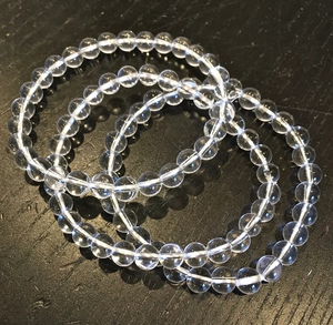 Best Selling 8mm Natural Clear Quartz Crystal Healing Bracelet Polished <b>Stone</b> <b>Crafts</b> with Model for Meditation - Product Image 1