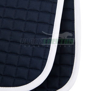 Fábrica al por mayor azul marino logotipo personalizado saltando caballo sillín almohadillas estilo occidental doma tela de algodón polialgodón Para Caballo - Product Image 6