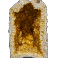 Vente en gros de géodes de citrine naturelle de haute qualité, écologiques, en forme de cathédrale, grand cluster de quartz jaune, cristal d'amour pour la maison et Noël