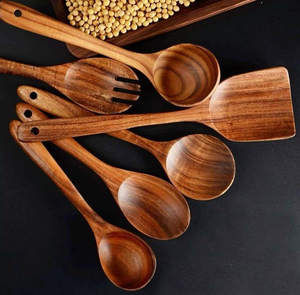 Luxury Handmade Wooden <b>Kitchen</b> Spoons Premium Wood Utensil Set Made in India for Weddings by glowin fashion - Product Image 2