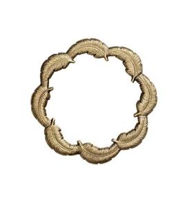 Modern Elegant Brass <b>Irregular</b> Shaped Abstract Harmony Wall Accent <b>Mirror</b> Unique Design for Contemporary Spaces - Product Image 1