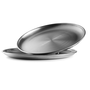 Premium Quality <b>Metal</b> Dinner <b>Plate</b> Heavy-Duty Rust-Resistant for Everyday Use or Outdoor Dining Available at Affordable Price - Product Image 1