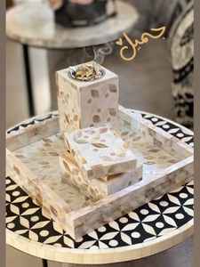 Listo para enviar Eid Giveaway Gifs Incienso árabe Perla Incienso Bakhoor quemador Mubkar Set Madre de perla Incrustaciones para - Product Image 2