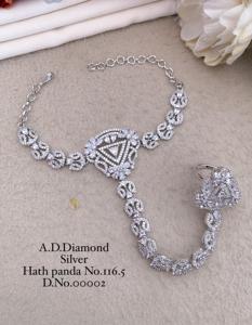 เครื่องประดับเลียนแบบ hath panja เพชรสีโรสโกลด์แฟนซี - Product Image 2