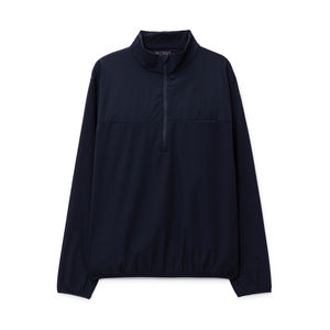 เสื้อฮู้ดซิปครึ่งตัวผู้ชายคุณภาพสูงปี 2025 รับผลิตตามสั่ง ปักโลโก้ เสื้อสวมหัวแบบเรียบสำหรับกิจกรรมกลางแจ้ง เสื้อสเวตเชิ้ตซิปสี่ส่วน รับผลิตแบบ OEM - Product Image 1