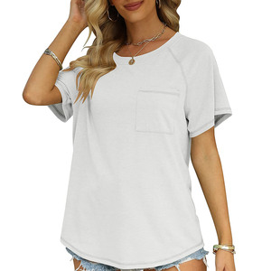 Nuevas camisetas transpirables con logotipo personalizado para mujer, de algodón liso Camisetas estampadas, camisetas recortadas con serigrafía - Product Image 1