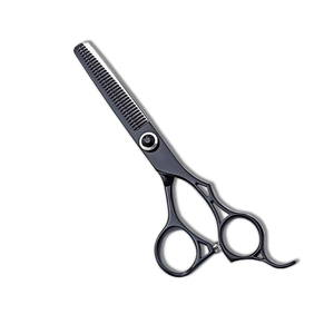 Poignée fantaisie coupe de cheveux ciseaux amincissants couleur noire enduit cheveux légers ciseaux amincissants élégants - Product Image 1