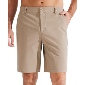 กางเกงขาสั้นเล่นกอล์ฟสำหรับผู้ชายกางเกงผ้าคอตตอนสีทึบมีกระเป๋าแบบเอียงด้านหน้าของตกแต่งแนวสตรีท - Product Image 2