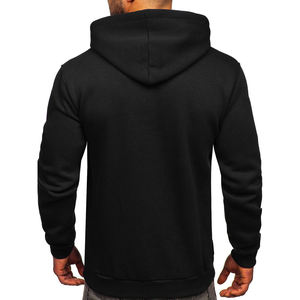 Sweat à capuche personnalisé pour homme en molleton de coton, 100 % coton, motif uni, écologique, respirant, faible MOQ disponible, devant - Product Image 5