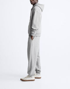 Ensemble survêtement homme surdimensionné gris streetwear, sweat-shirt et pantalon de survêtement personnalisés OEM du fabricant, 420 g/m², ensemble de jogging ample - Product Image 3