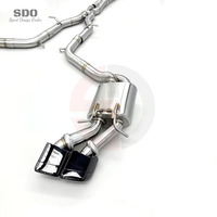 Sistem Knalpot Lengkap Performa Tinggi SDO Stainless Steel Poles Cermin untuk Mercedes-Benz AMG C63 W204 6.2L V8 2007-2014