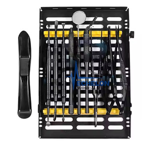 Juego de 11 Instrumentos de Microcirugía Oral Dental con Certificación CE, Acero Inoxidable con Recubrimiento Negro, Organizador de Instrumentos MOL Health Bay - Product Image 5