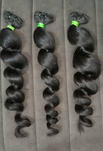 Extensions de cheveux humains de temple indien, naturelles, bouclées et rebondissantes, non traitées, style ondulé, prix bas, matière première - Product Image 3