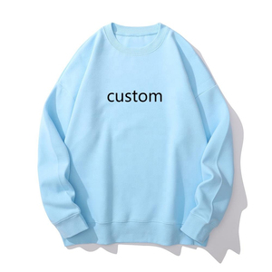 Sudadera de algodón grueso de corte regular con estampado digital personalizado, estilo vintage, cuello redondo, hombros caídos, para invierno - Product Image 2