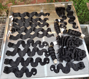 Wholesale Natural <b>Hair</b> Remy Straight Machine Double Weft Bundles Cuticle Vietnamese Virgin Human <b>Hair</b> <b>Extensions</b> Weave for Woman - Product Image 6