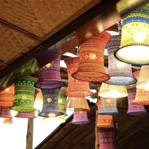 Handcrafted Rattan Lantern - Eco-Friendly Natural <b>Light</b> Fixture - Product Image 1