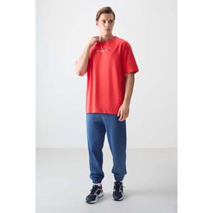 Camiseta Estampada de Corte Holgado para Hombre Fiesta, 100% Algodón, Jersey Grueso y Suave con Textura 88358 - Product Image 4
