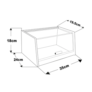 Clear Front Bread Bin Wooden With Clear Top Food <b>Storage</b> <b>Kitchen</b> Container Bread Box <b>for</b> <b>Kitchen</b> Usage - Product Image 6