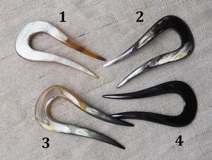 Polished Finish Buffalo Horn <b>Hair</b> <b>Pins</b> for Women's Ox Horn <b>Hair</b> Styling Stick Natural Accessory - Product Image 3