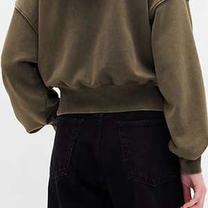 เสื้อฮู้ดสตรีแนวสตรีทแฟชั่น สำหรับผู้ซื้อจำนวนมาก แขนยาว บริการ OEM ออกแบบพร้อมกระเป๋าข้าง และดีไซน์ฮู้ดปรับได้ - Product Image 6