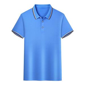 100% Organic Cotton Men's for Polo Shirts High Quality Custom Summer T-Shirt Breathable Casual Wear Logo Embroidery Short ODM - Product Image 3