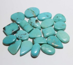 Lote de 20 piedras preciosas minerales azules cabujón turquesa de Arizona DE LA Bella Durmiente Natural para uso en collares - Product Image 2