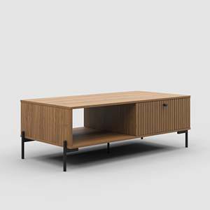 Polia Minimalist Antique Style Side <b>Table</b> Durable Wooden and Stone <b>Coffee</b> <b>Table</b> for Living Room and Dining Home Furniture - Product Image 1