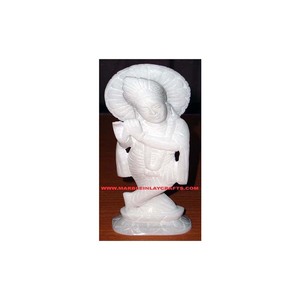 หินอ่อนสีขาว Radha กฤษณะ Ji รูปปั้น - Product Image 1