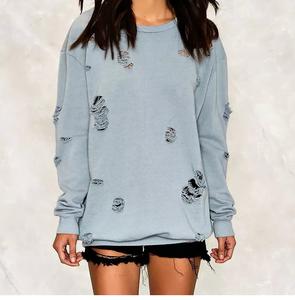 Women's Casual Solid <b>Crop</b> <b>Top</b> Loose Fit Long Sleeve Crewneck Sweatshirt for Winter Workout Wholesale Jogging O Neck Pullover - Product Image 1