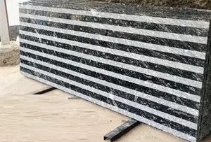 Dalle de pierre naturelle de qualité supérieure conception de zèbre de granit CNC poli sans couture pour la disponibilité d'exportation de décoration d'escalier de mur - Product Image 3