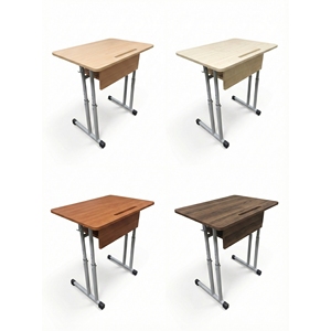 Best Sell Double Arm <b>Height</b> <b>Adjustable</b> Student <b>Desk</b> Melamine Top for School Export - Product Image 1