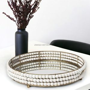 Sleek Black <b>Rectangular</b> Serving Tray with <b>Mirrored</b> Surface and Elegant Handles Perfect for Displaying and Serving Items - Product Image 2