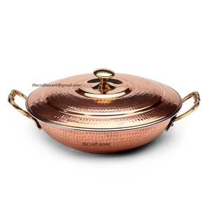 Hot Selling Luxury Copper Hammered High Quality Handmade Modern Casserole Food Warmer with Lid for Kitchens and Restaurants - Product Image 4
