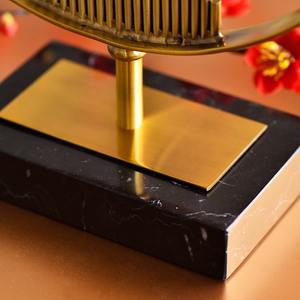 Pièce maîtresse artistique haut de gamme, décoration de table de luxe pour le salon, le bureau, cadeau, présentoir, centre de table moderne élégant, ensemble de 2 figurines - Product Image 2