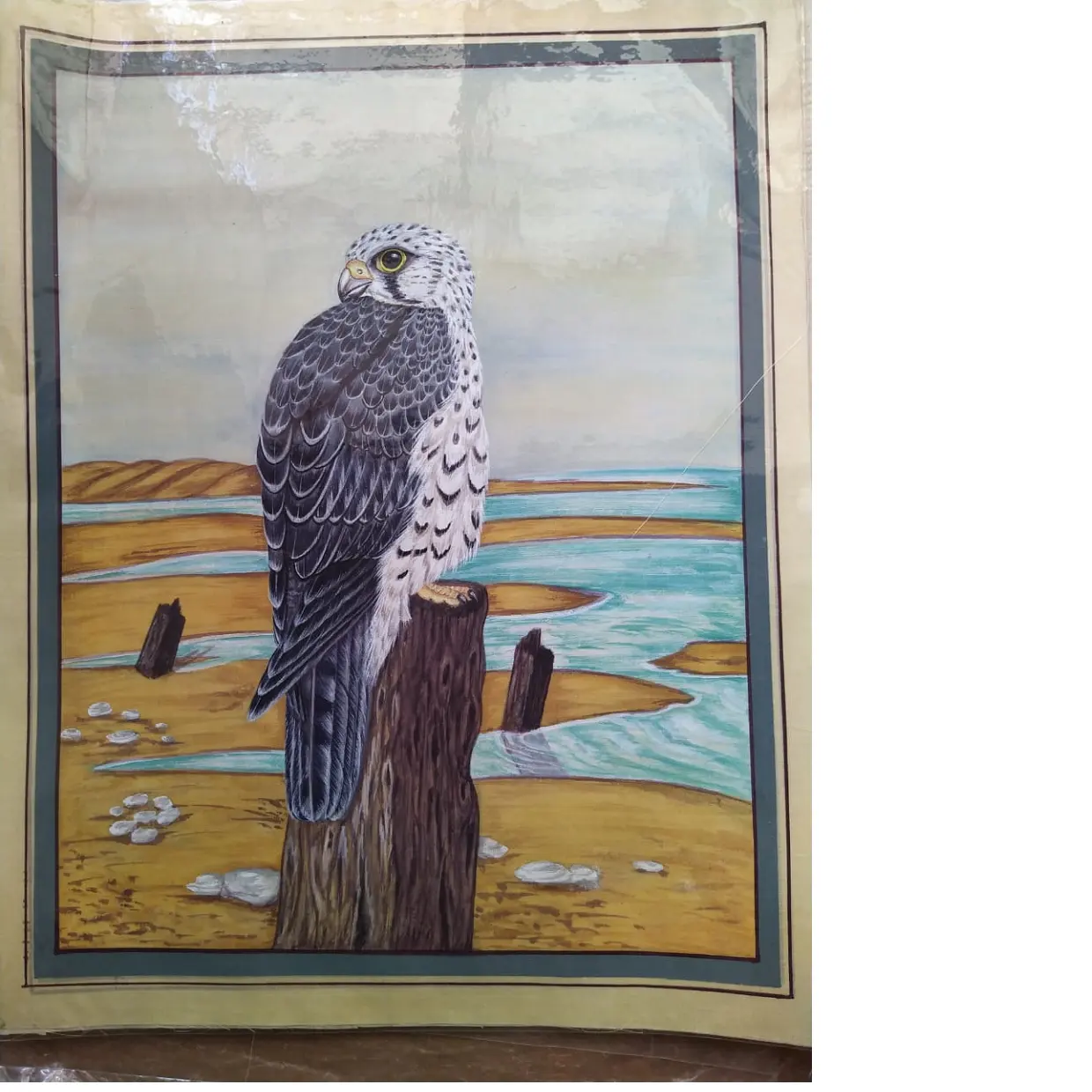 Eagle ad tema pinturas a óleo em tecidos de seda, ideal para decoração de casa e adequado para lojas de casa